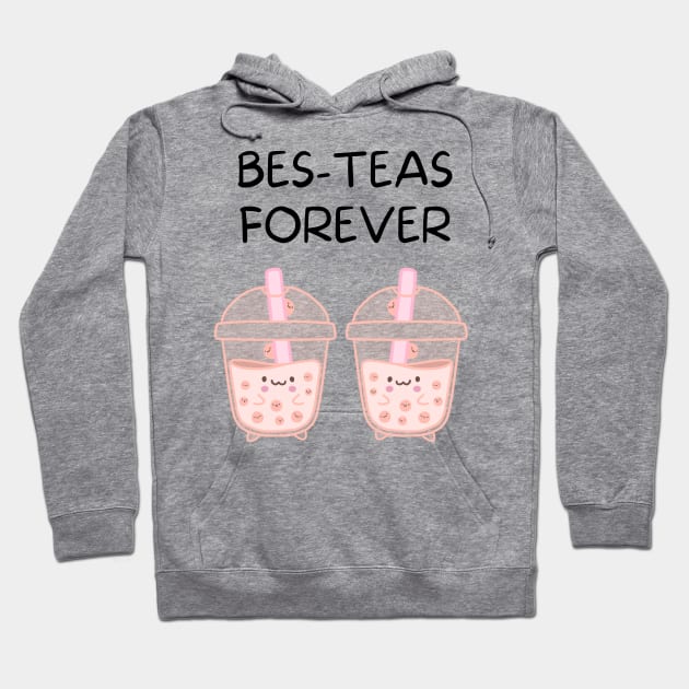 Cute Bes-Teas Forever Platonic Besties Happy International Friendship Day Hoodie by Mochabonk